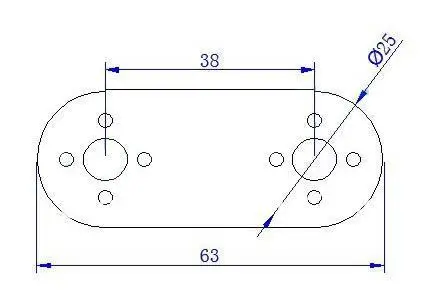 10 шт./лот одно слово Прямой кронштейн для руля манипулятор/держатель двойная