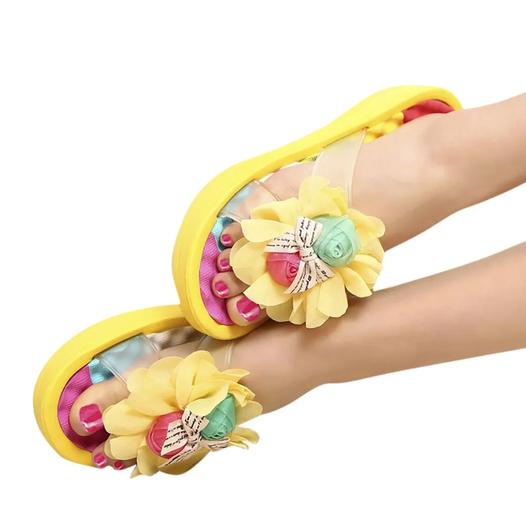 SAGACE/летние шлепанцы на толстой платформе в богемном стиле Шлепанцы Женская