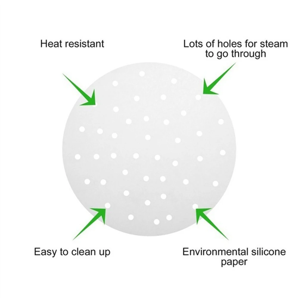 Белая бамбуковая корзина для пароварки 50 шт. бумага 4/6/8/10 дюймов кухни Бамбуковая