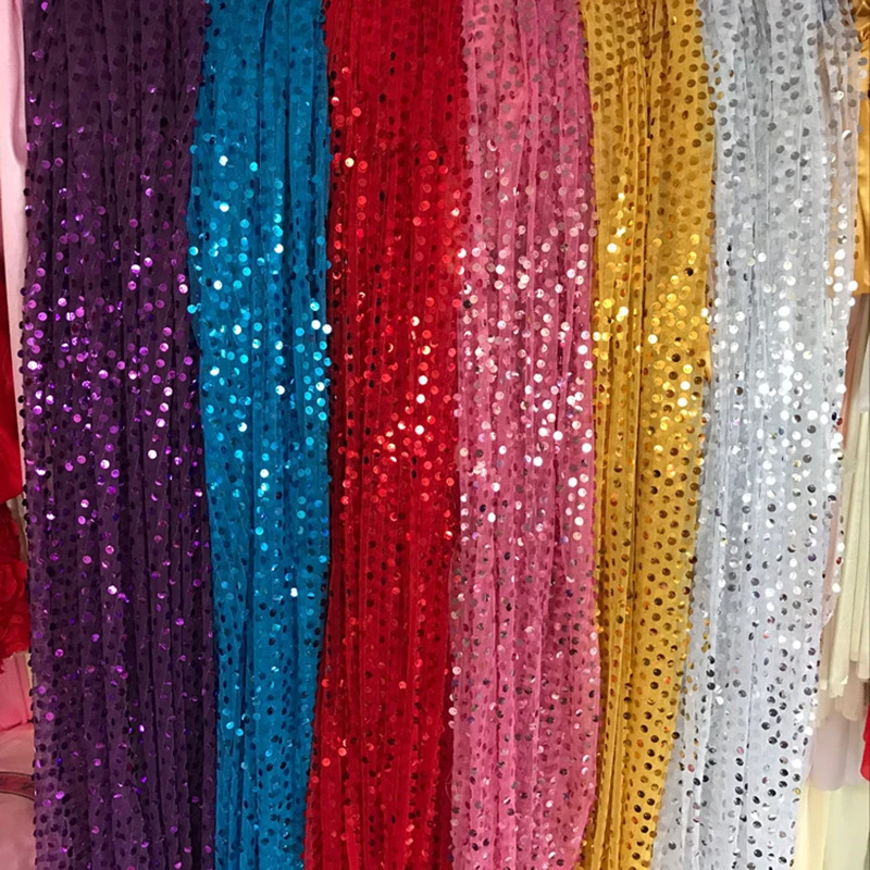 

5x10FT Sequin Fabric Various Colors Wedding Party Backdrops Elegant Photo Booth Shiny Photography Background Drapery Material