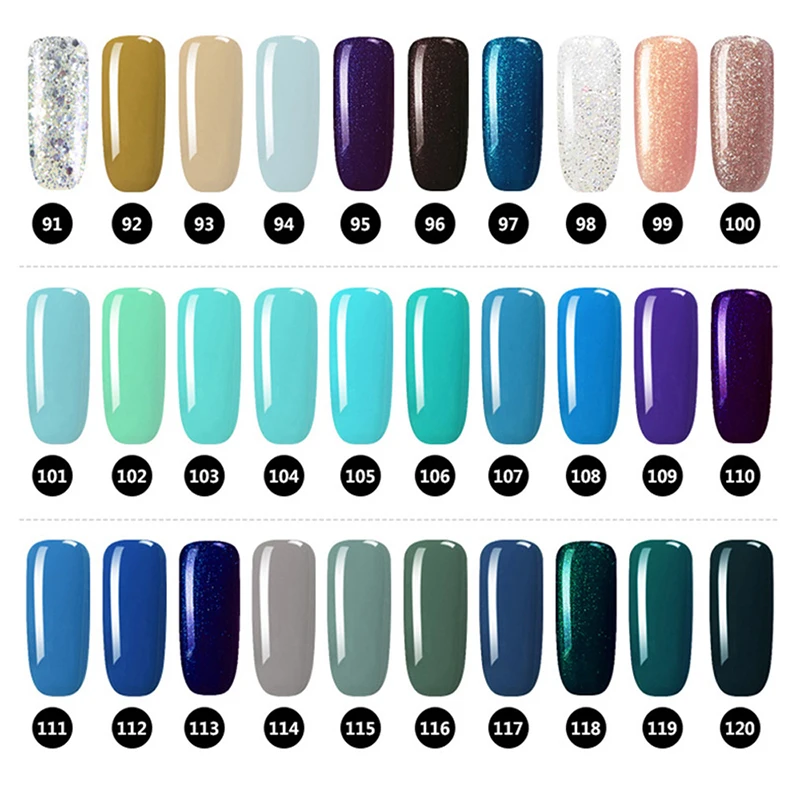 120 цветов s отмачиваемый Цветной Гель лак для ногтей базовый верхний слой УФ