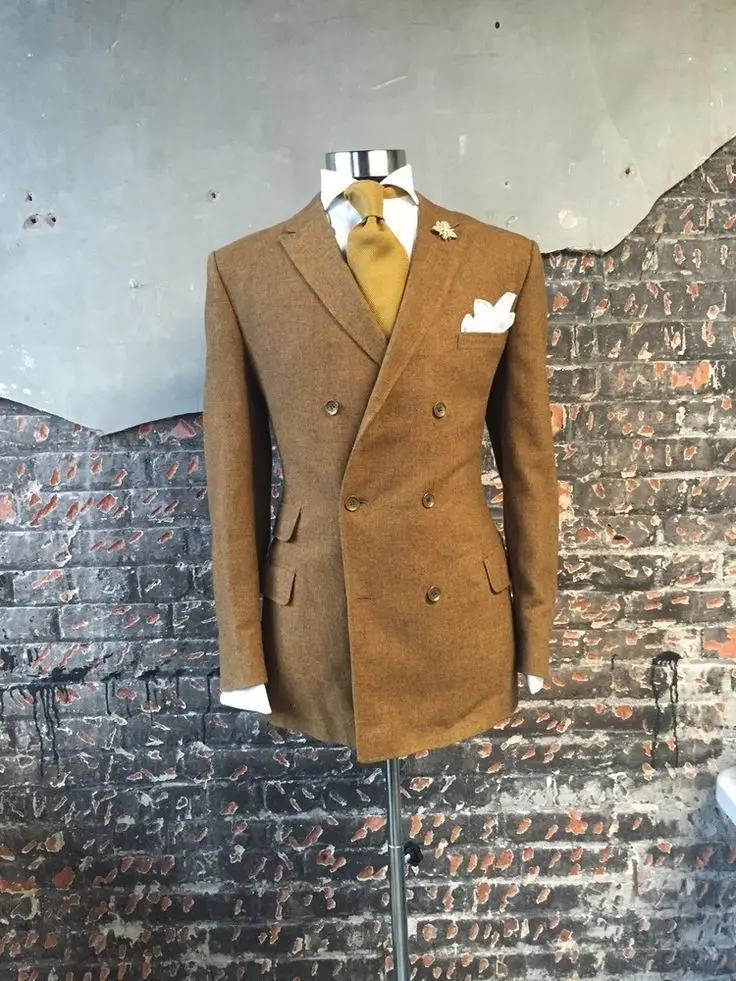 Хаки двубортные костюмы модные мужские смокинги дизайнерские красивый