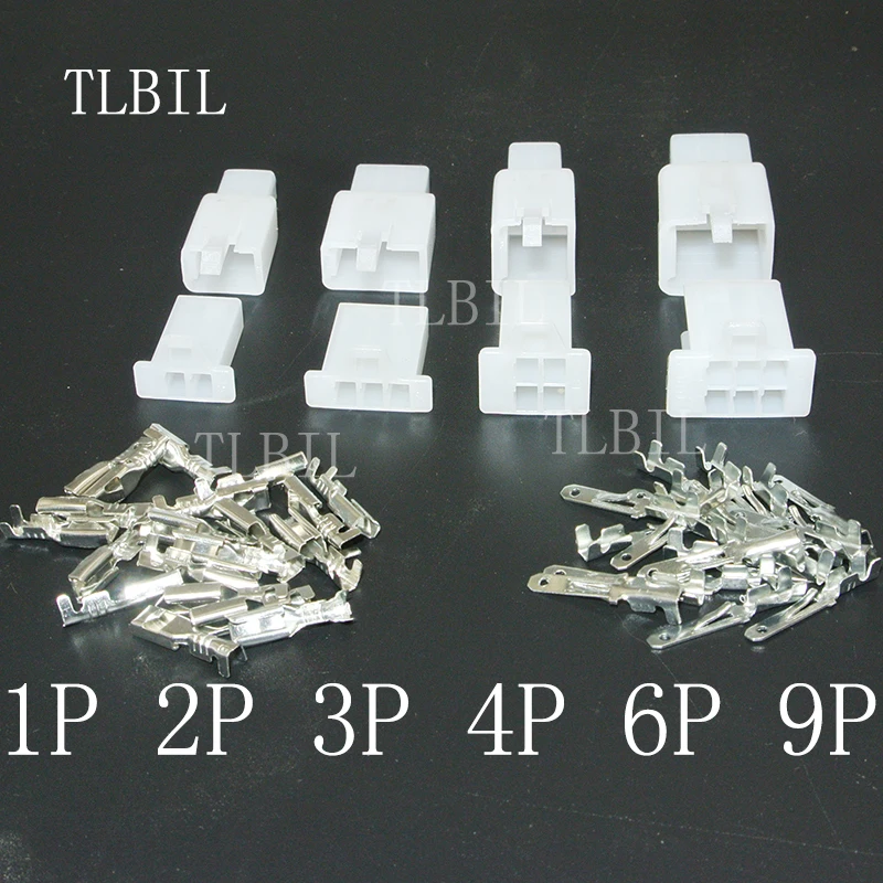 10 компл./лот 1/2/3/4/6/9pin автомобильной 2 8 мм Электрический провод разъем Мужской