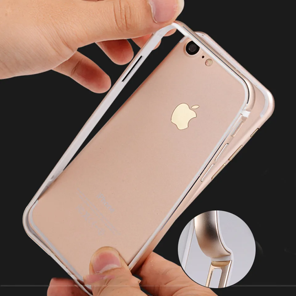 Роскошный Алюминиевый + резиновый Гибридный чехол для iphone 8 мягкий силиконовый