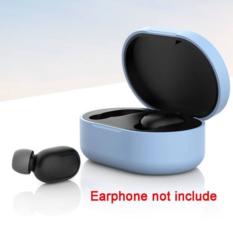 Sky Blue Для Redmi Airdots чехол силиконовый чехол для наушников для Xiaomi Redmi Air dots TWS беспроводная гарнитура защитный чехол - Цвет: Sky Blue