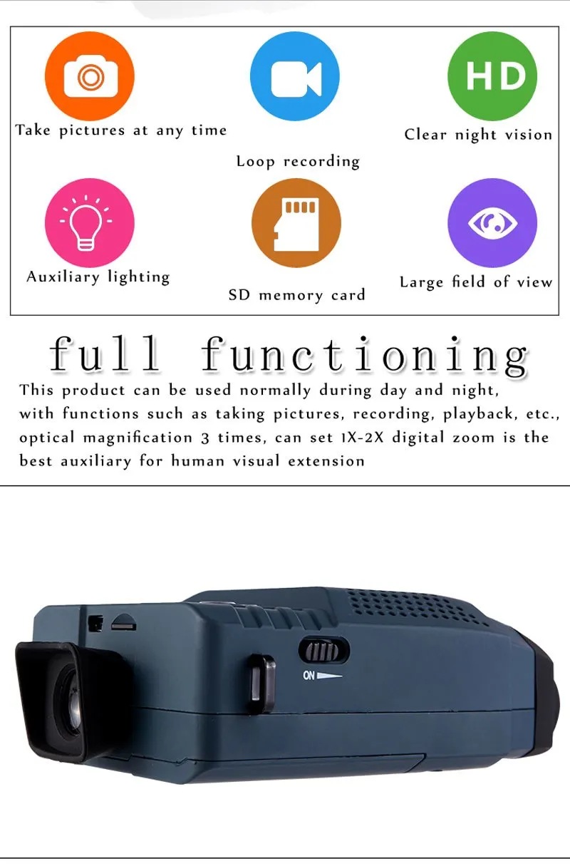 Visionking 3x цифровой прибор ночного видения Инфракрасный Тактический Монокуляр охотничьи очки Vedio/фотография подключенный компьютер