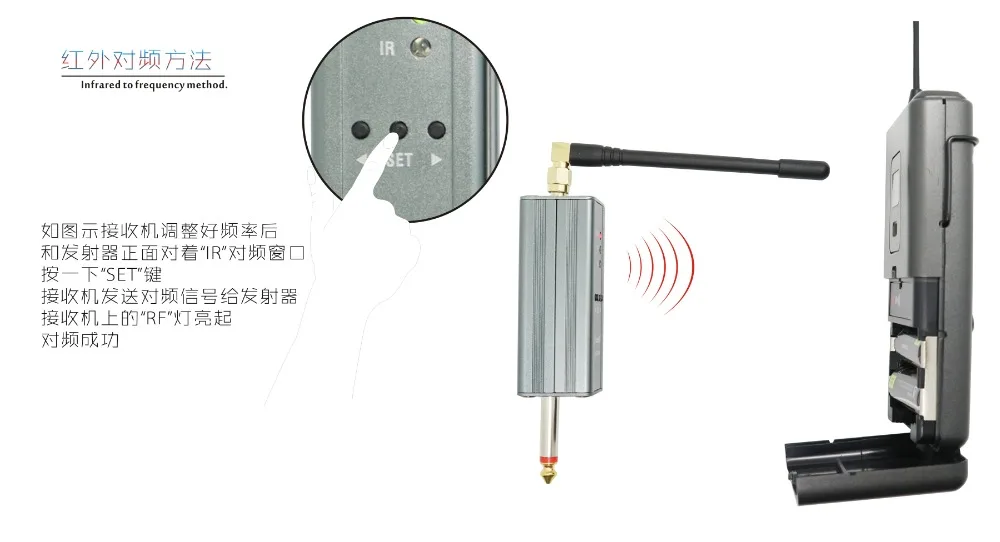 GT 201/G9 наружная беспроводная ИК микрофон UHF система для музыкальный инструмент