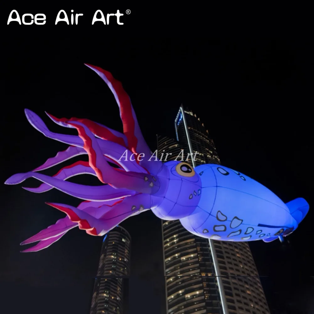 

brand new portable horrible Inflatable King squid replica hanging to the ceiling