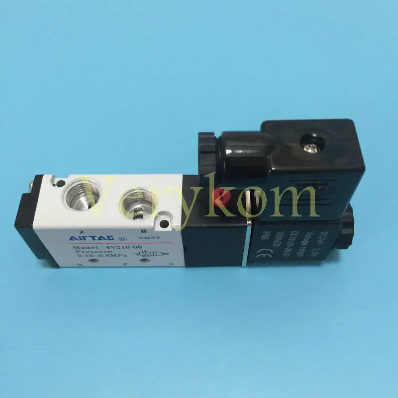 5 способ 2 Позиции Электрический электромагнитный клапан 4V210-08 DC 24V 12V AC 110V 220V 1/" bsp ПОРТ Размер 2/5