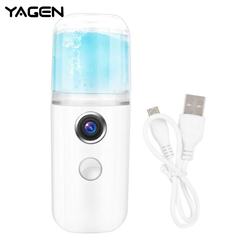 YAGEN 30 мл USB удобный нано спрей распылитель туман лицо распылитель холодной воды лица увлажняющий лица тела небулайзер Паровая установка опрыскиватель