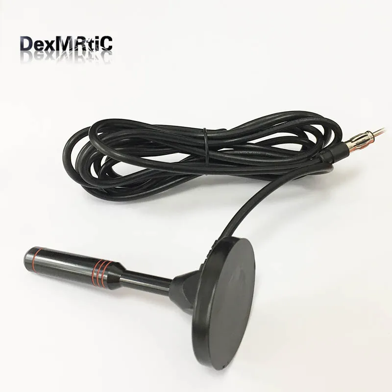 1PC Auto radio FM antenna signal boost sucker magnetic aerial universal for car 3m cable