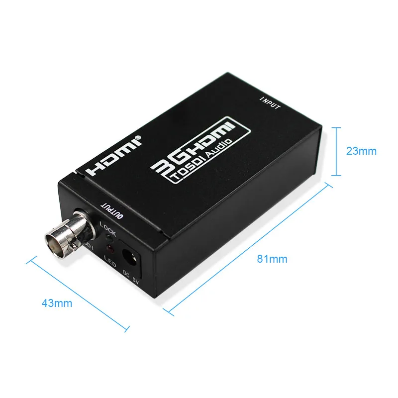 3G HDMI to SDI Converter HD To BNC SDI/HD-SDI/3G-SDI 1080P Multimedia Adapter Mini Size For HDTV with 0.5m Cable |