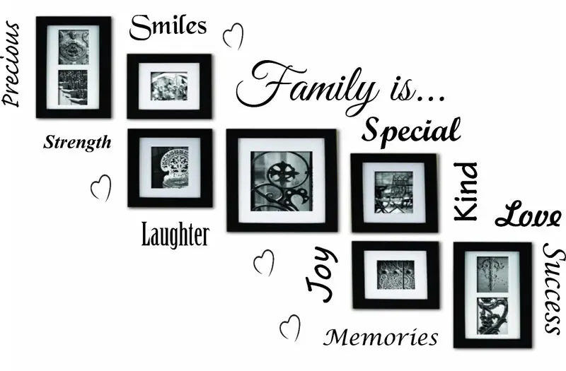 

Family Is Word Cloud Quote Vinyl Wall Art Sticker Mural Decal Home Decor Living Room DIY Wallpaper Removable W-47