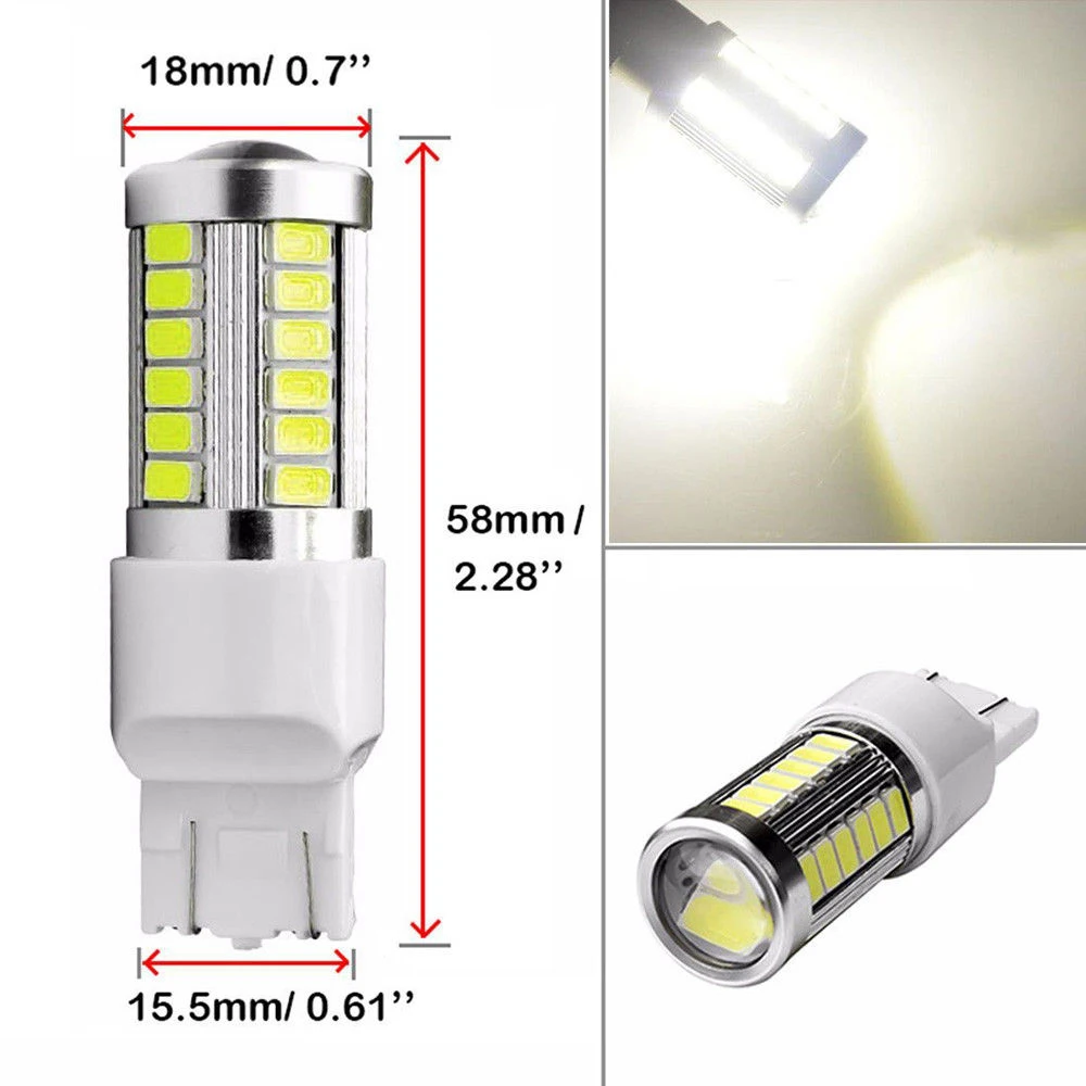 T20 WY21W 7443 W21W 33 SMD 5630 светодиодсветодиодный Автомобильная задняя лампа стоп