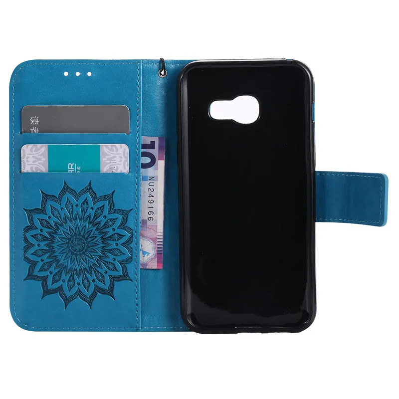 Роскошный кожаный чехол с откидной крышкой и 3d изображением подсолнуха