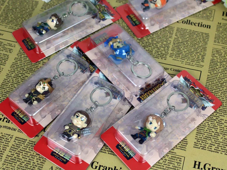 FREE SHIPPING Cute !!! 6 Piece Anime Hot Game Garen Valoran Darius LeBlanc All Stars Action Key Chain Ring In Box | Украшения и