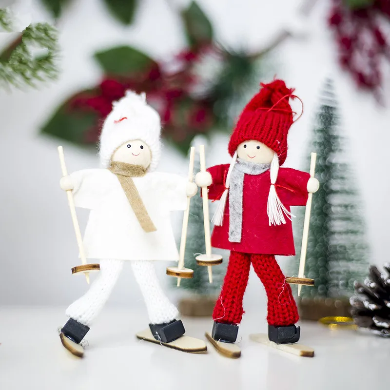Noel Angel Girl Лыжная креативная подвеска кавайи Рождественские елочные украшения Natal