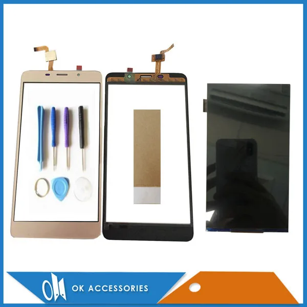 Сенсорный ЖК-экран 1280*720 для Leagoo M8 Pro Раздельный дисплей черного и золотого цвета с