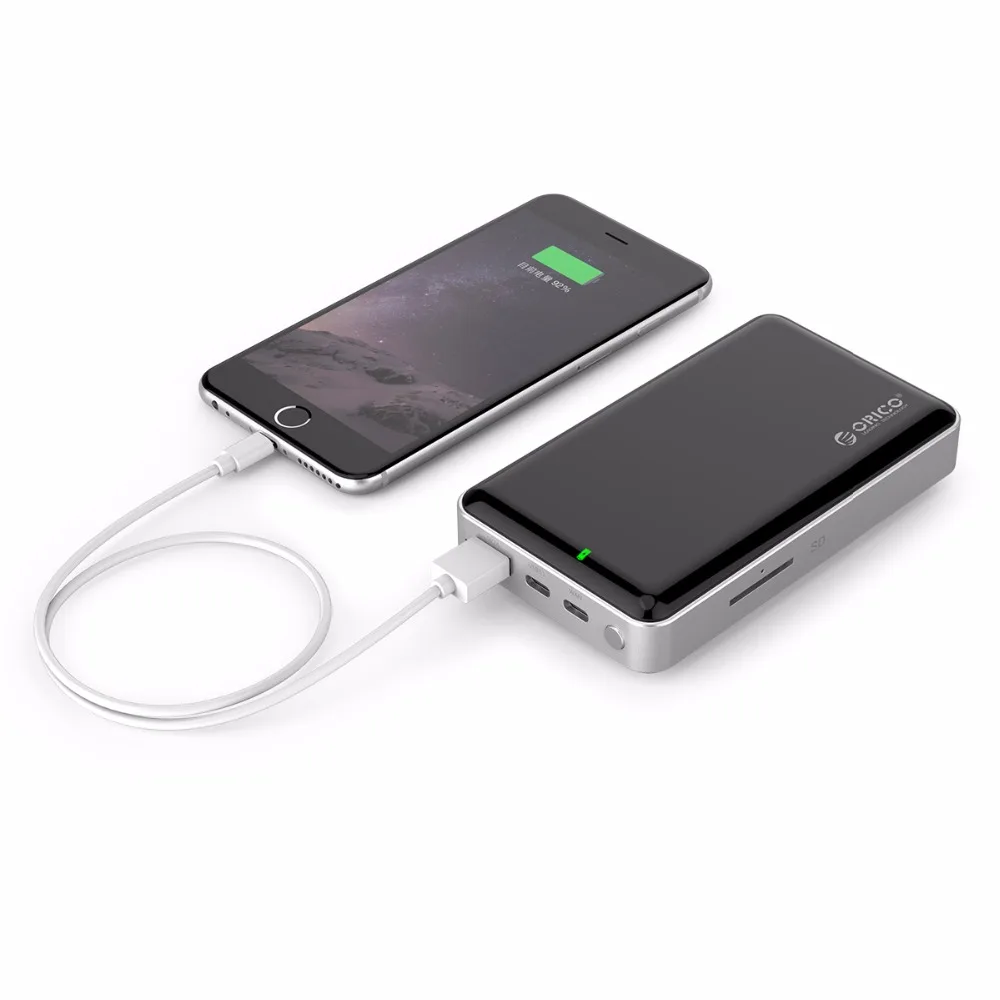 ORICO 2,5 дюймов Wifi HDD корпус частный HDD Облачное хранилище Поддержка SD/TF карта Автономное Резервное копирование 8000 мАч Внешний аккумулятор USB3.1 Gen1/2