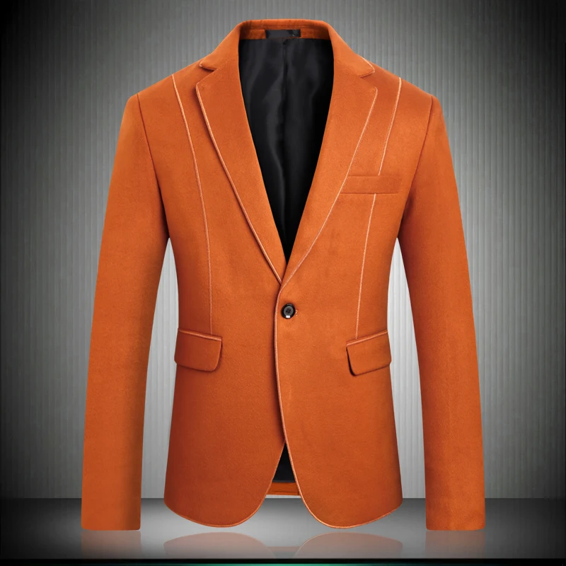 Приталенные блейзеры для мужчин высокое качество мужские костюмы жениха