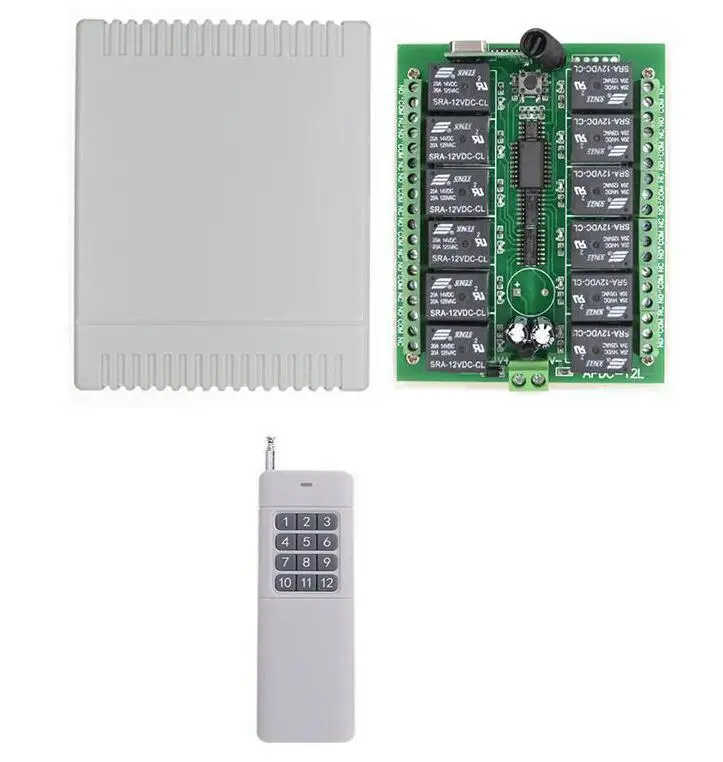 Супер 3000 м дальность DC12V 24V 12 CH 12CH RF Беспроводной переключатель системы