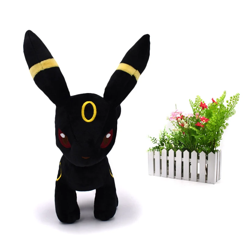9 видов стилей стоящий Eevee Umbreon Flareon Vaporeon Glaceon Jolteon Espeon Leafeon Sylveon, плюшевая качественная мультяшная игрушка - Цвет: Umbreon