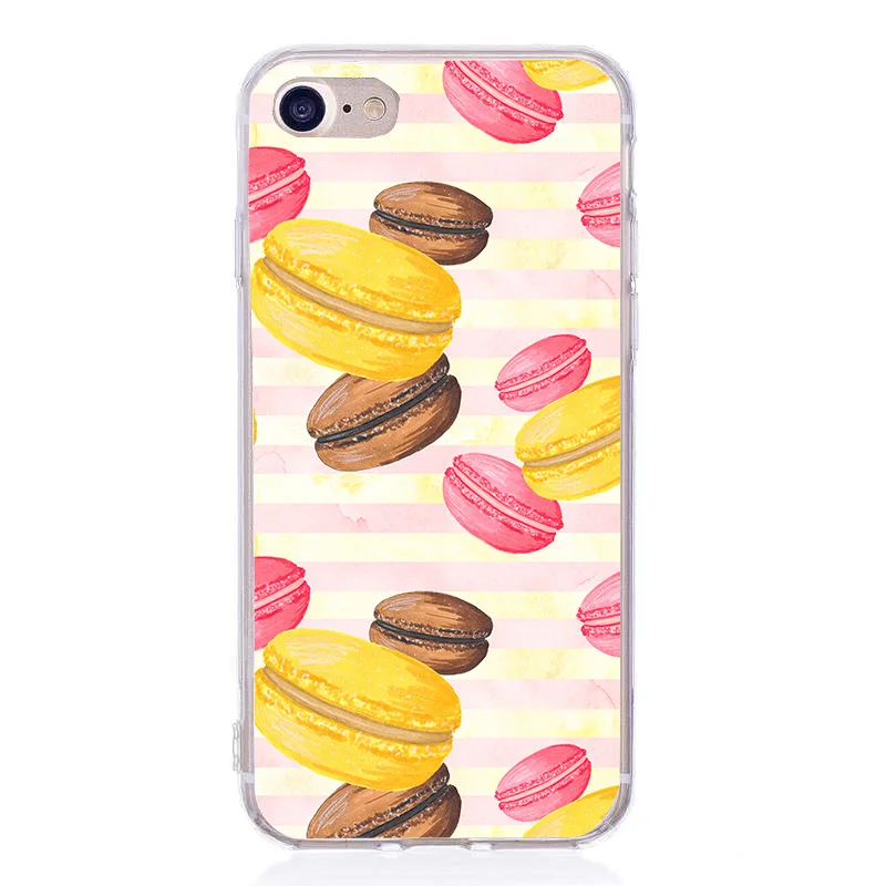 Silicone Case For iPhone 7 Plus 8 X 10 Donuts Macaron Cover 6 6s 5 5S SE Soft Capa ipone s Capinha |