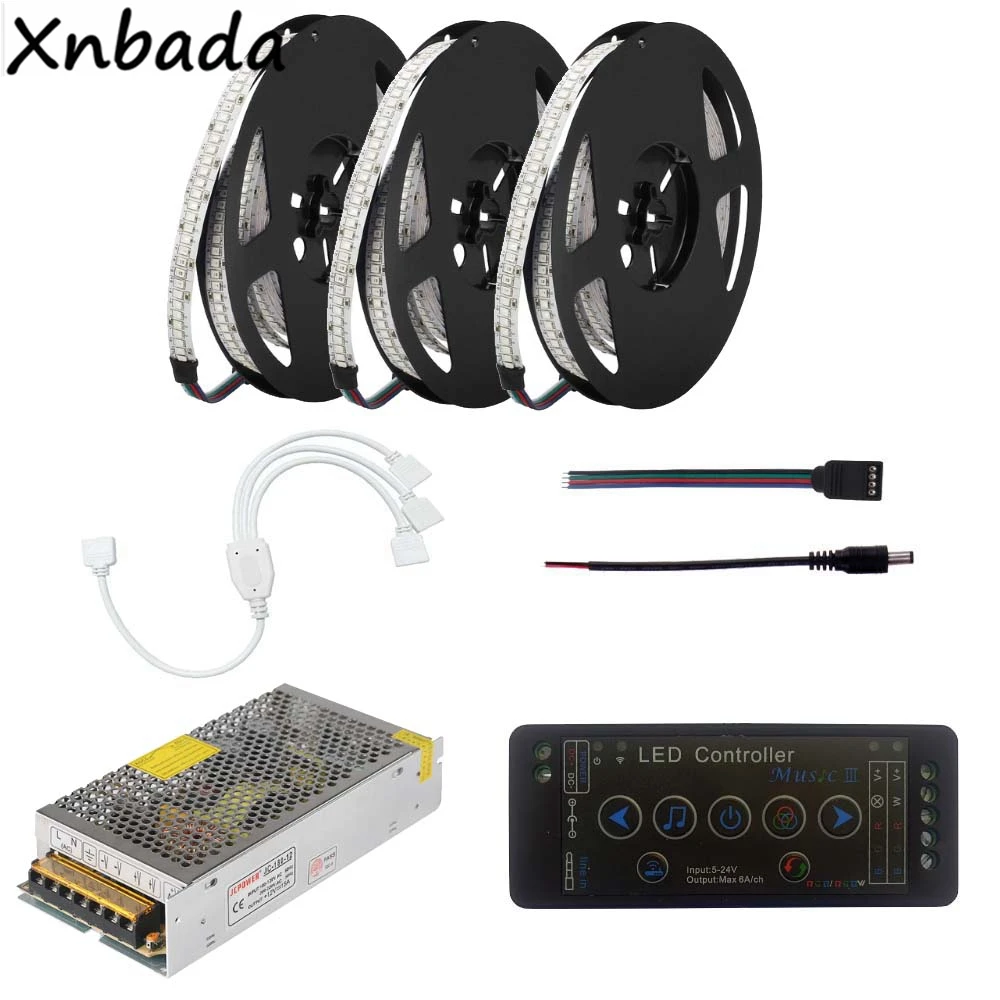 DC12V 2835SMD 234 светодиодов/m цветная (RGB) Светодиодная лента с usb питанием музыкой 3 RGB Led