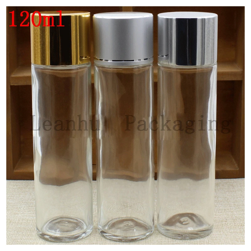 Прозрачные эмульсионные стеклянные бутылки 120 мл прозрачная бутылка для ухода за