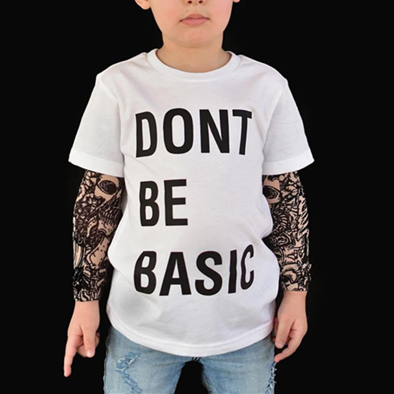 2018 Модная белая футболка модные украшения &quotDont Be&quot базовый спортивный костюм с