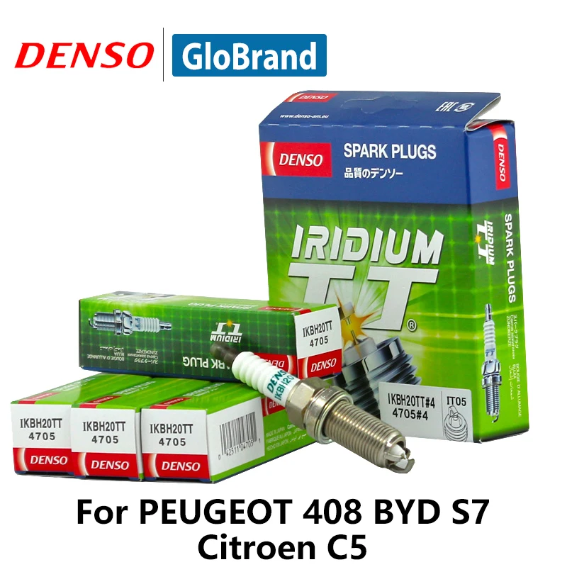 Автомобильная свеча зажигания DENSO для Mitsubishi Asx Peugeot 408 BYD S7 Citroen C5 Honda Civic 8 double IKBH20TT