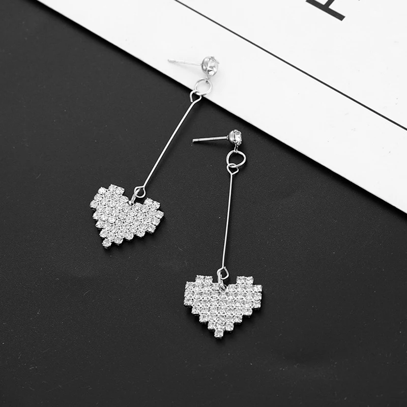XIPISHI кубического циркония серьги с надписью Love для Для женщин модные простые