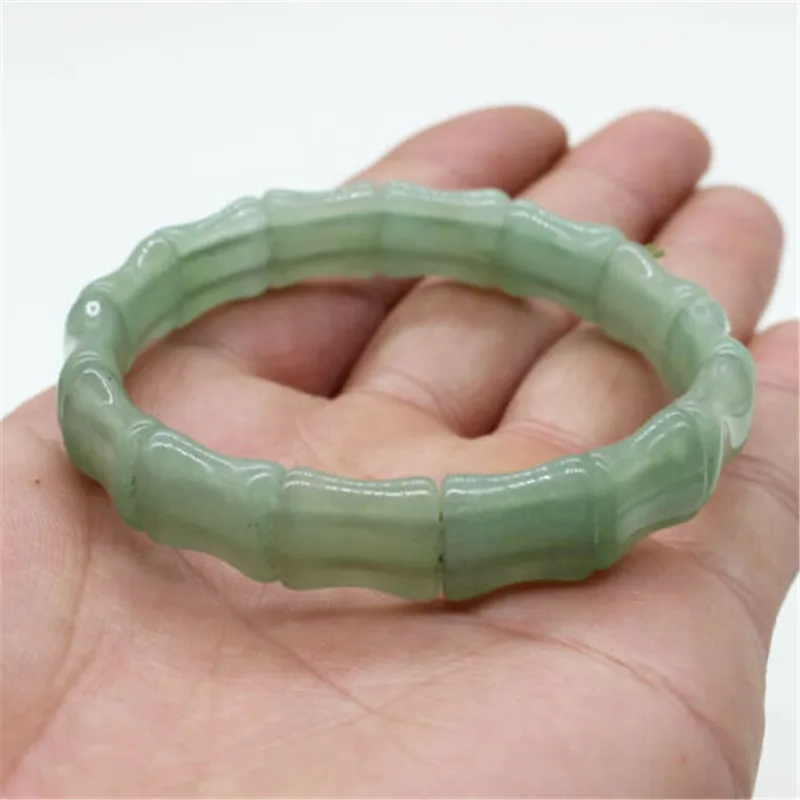 Китайский Красивый зеленый регулируемый браслет ручной работы из жадеита