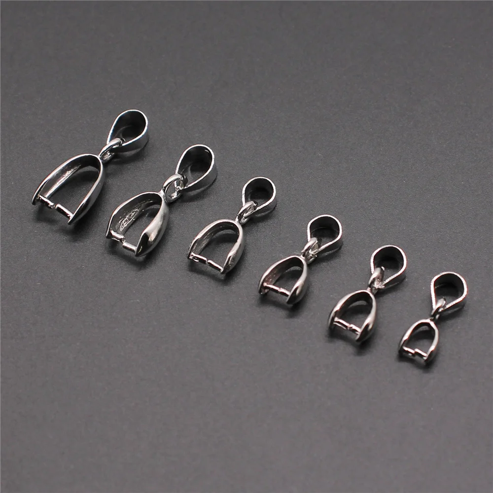 

WYSIWYG 30pcs 4 Colors Copper Pendant Clip Clasp Pinch Clip Bail Pendant Connectors Bail Beads Jewelry Findings & Components