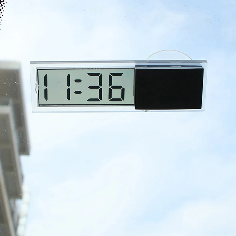 ЖК-дисплей автомобильные цифровые часы на окно по Цельсию Фаренгейту высокое