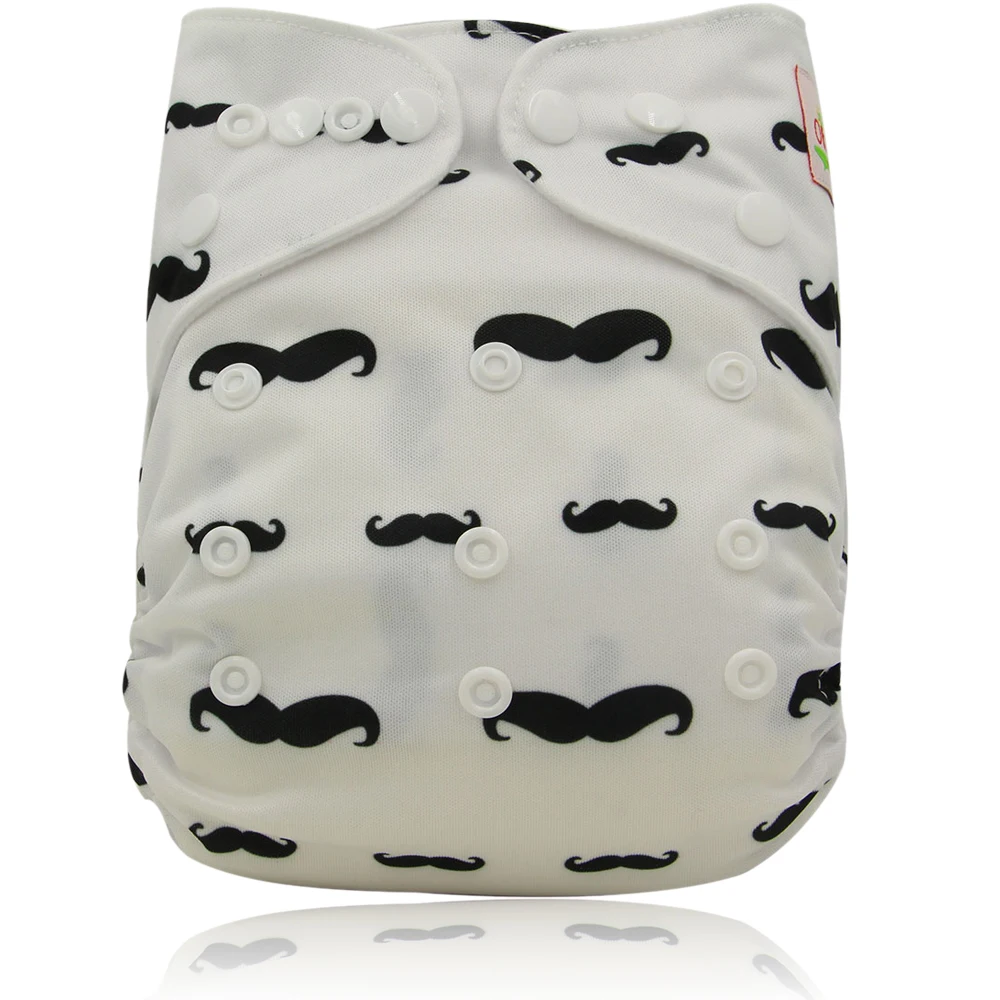 Ohbabyka многоразовые подгузники Couche Lavable узоры печать детские тканевые подгузники крышка моющиеся детские подгузники с карманами+ вставка из микрофибры