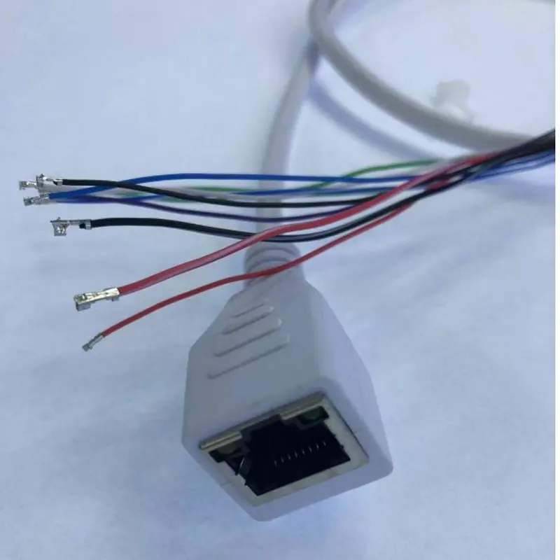 (2 шт.) Сетевая POE IP-камера видеонаблюдения PCB модуль силовой кабель 60 см RJ45 разъем