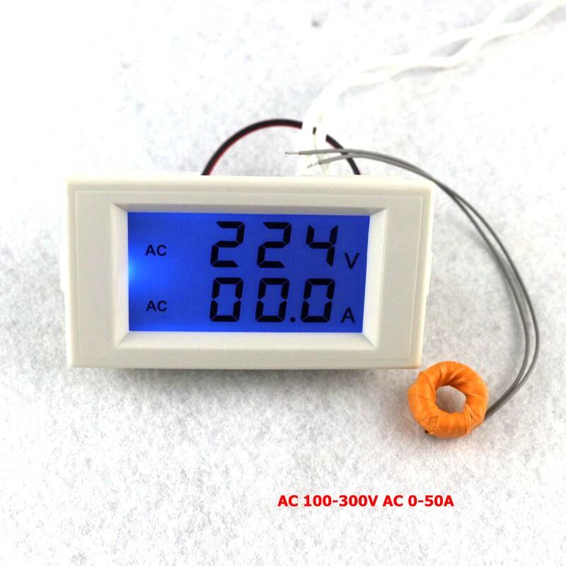 Цифровой AC 50A 100 300V/AC 100A 80 300V Вольтметр Амперметр ампер Панель измеритель