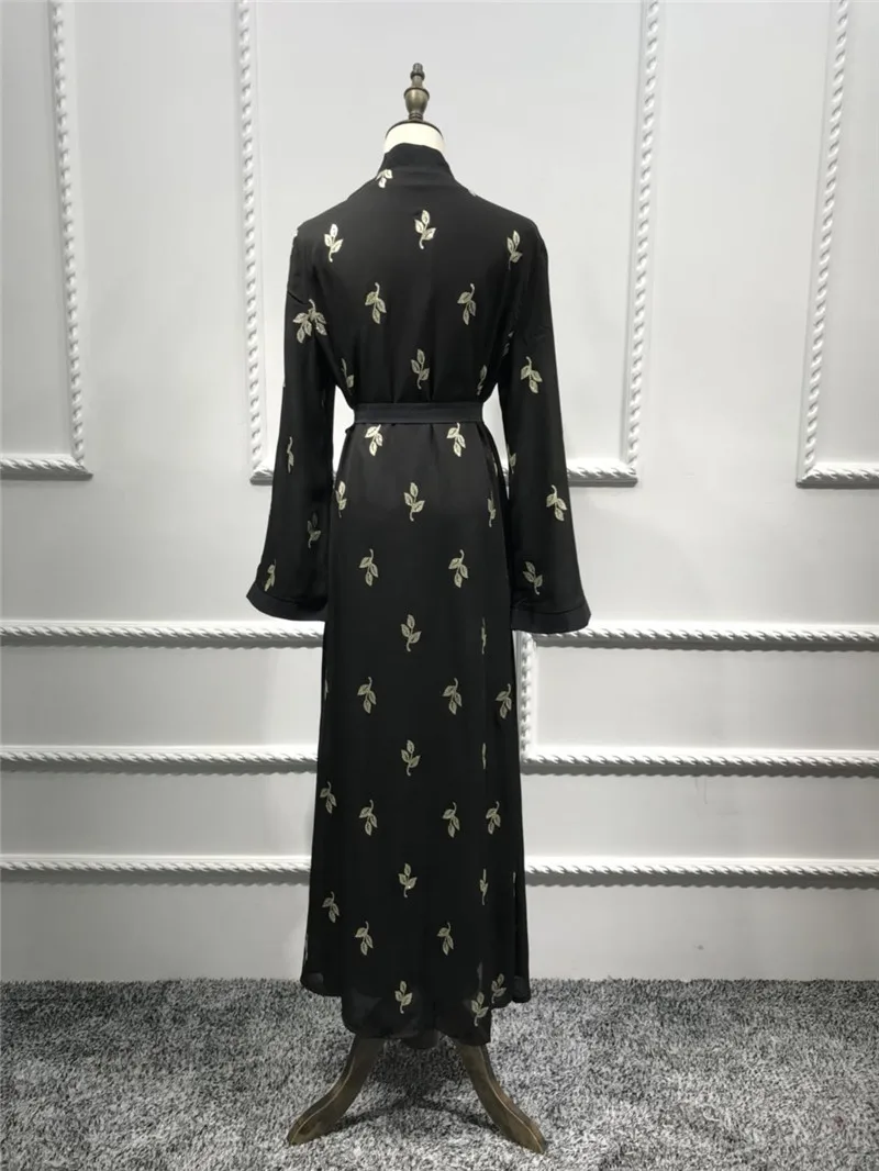 Женское мусульманское Болеро Abaya Черное длинное кимоно-туника кардиган-кафтан