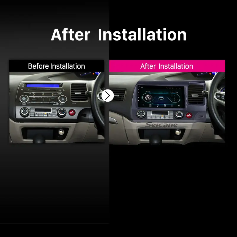 Seicane Android 8 1 9 &quotАвтомобильный GPS плеер для Honda Civic 2006 2007 2008 2009 2010 2011 2DIN навигационная