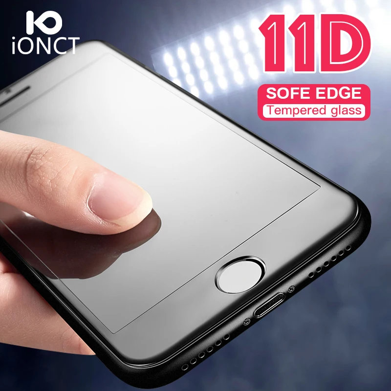 Ionct 11D изогнутый край защитное стекло на iphone 6 6S 7 8 плюс защитный X XS MAX XR экран