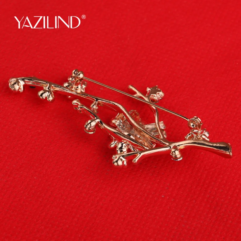 Цветочная деталь филигранная фуксия Роза Кристалл горный хрусталь брошь |