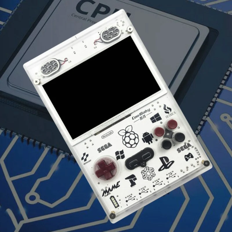 DIY Raspberry Pi игровой коврик ручной GameHat с 5 дюймов HD ips дисплей Gameberry с Raspberry pi компьютерный модуль 3 Lite встроенный