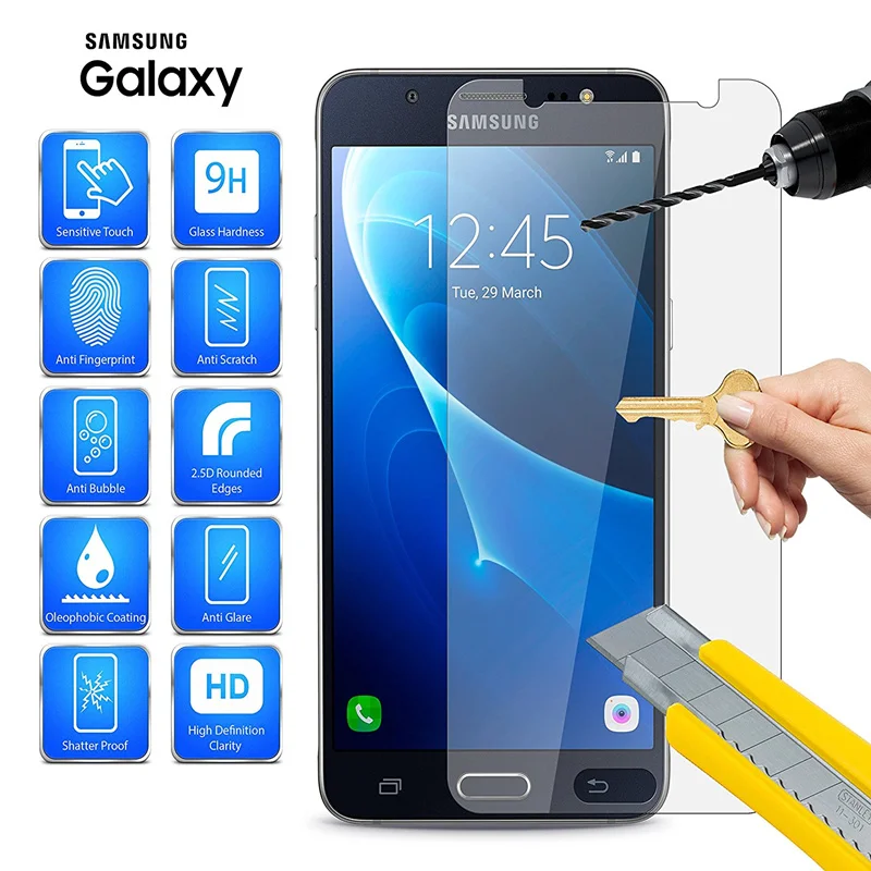 Закаленное стекло с полным покрытием для Samsung Galaxy J2 Prime G532F защитная пленка на Grand