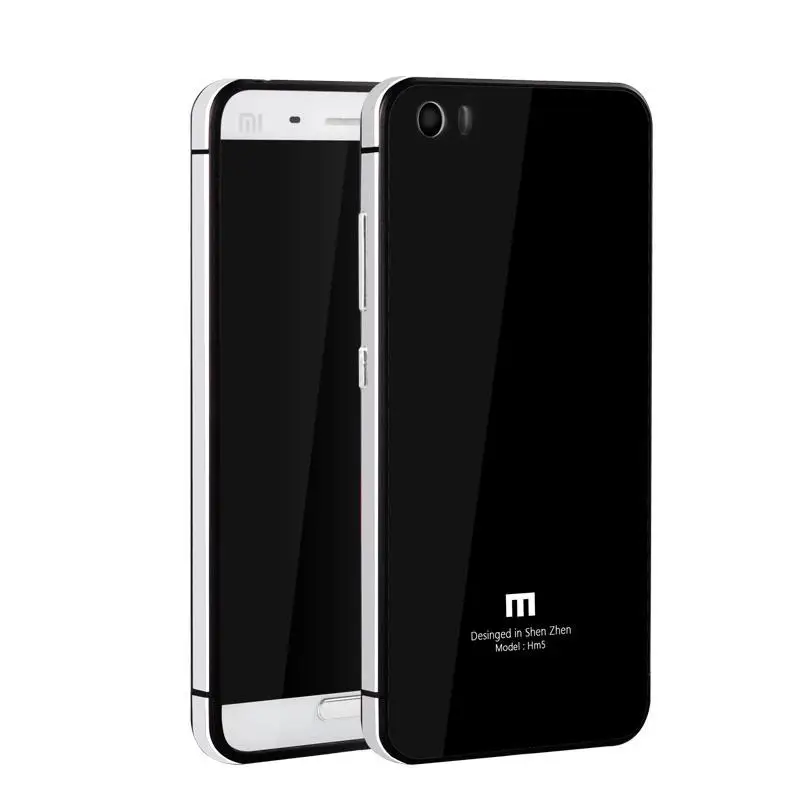 

OCHGEP For Xiaomi Mi5 Case Luxury Aluminum Frame & Tempered Glass back cover protector for Xiaomi mi5 m5 Back Case Cover