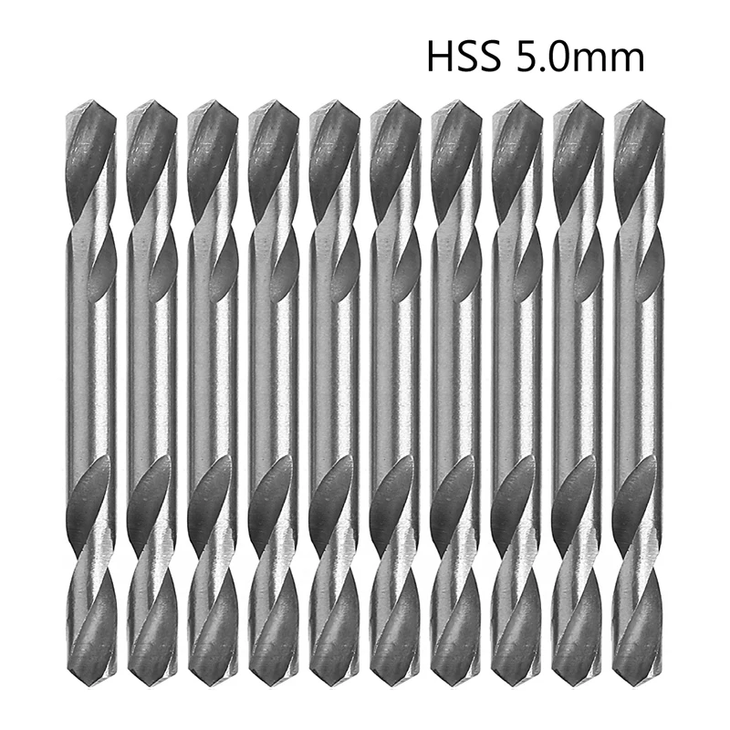 10 шт./компл. 5mm HSS с двумя концами спираль кручения буровые инструменты сверла
