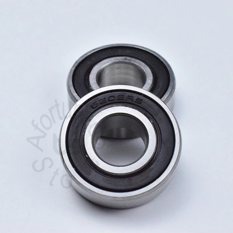 6202RS 15*35*11(мм) 1 шт., подшипники ABEC-5 резиновые уплотнительные подшипники 6202 6202RS хромированная сталь глубокий паз подшипник