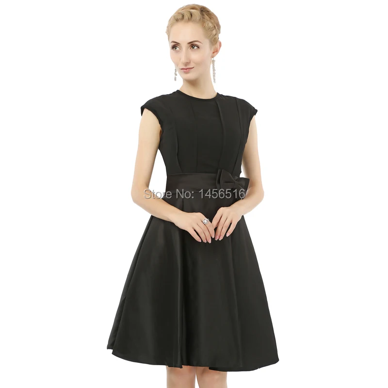 Vestidos madre de la novia/Черное короткое платье длиной до колена новое Настоящее фото