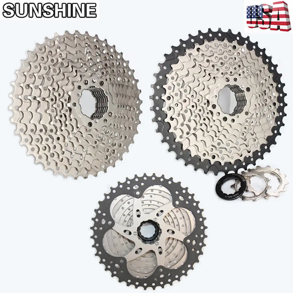 SUNSHINE Steel 10 скоростей 11 40/11 42T MTB велосипедная кассета S 30s для езды на