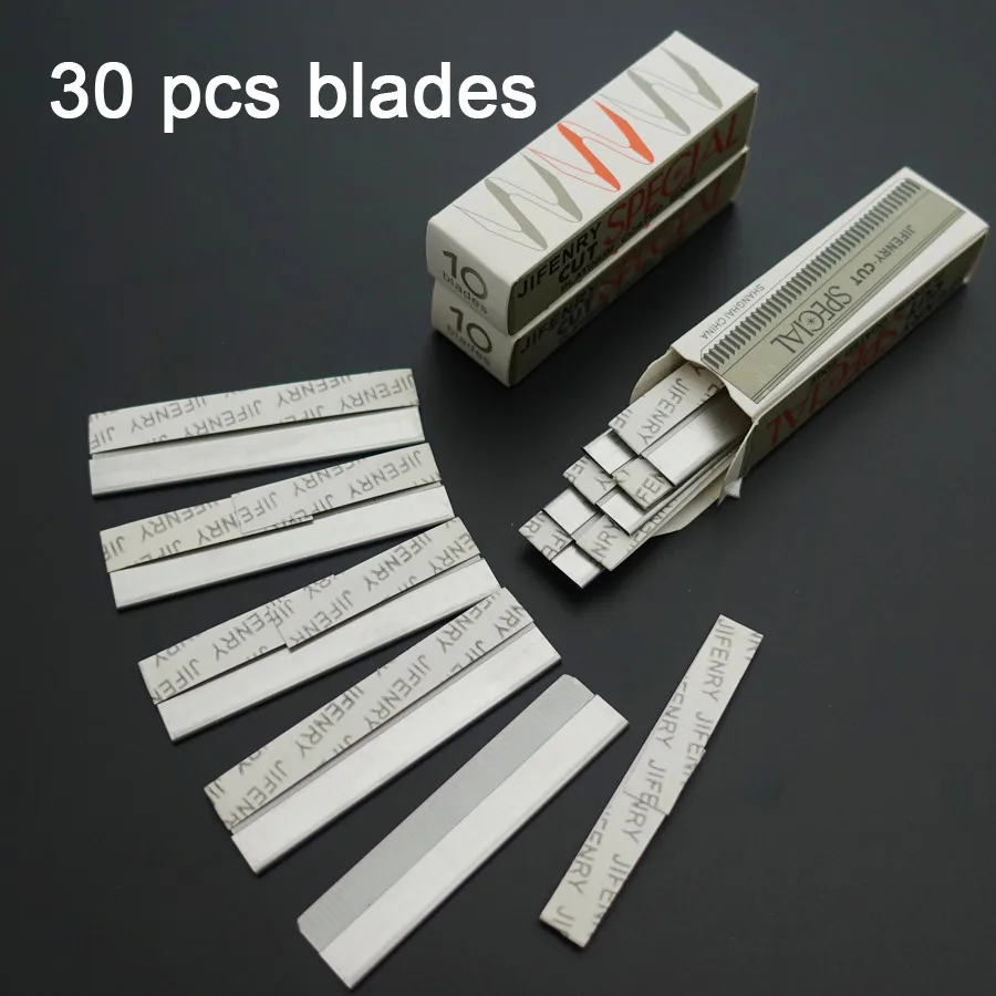 30 pcs blades Профессиональный набор парикмахерских ножниц, 62HRC, прямые и филировочные парикмахерские ножницы, 6,0 дюймов S026 - Цвет: 30 pcs blades